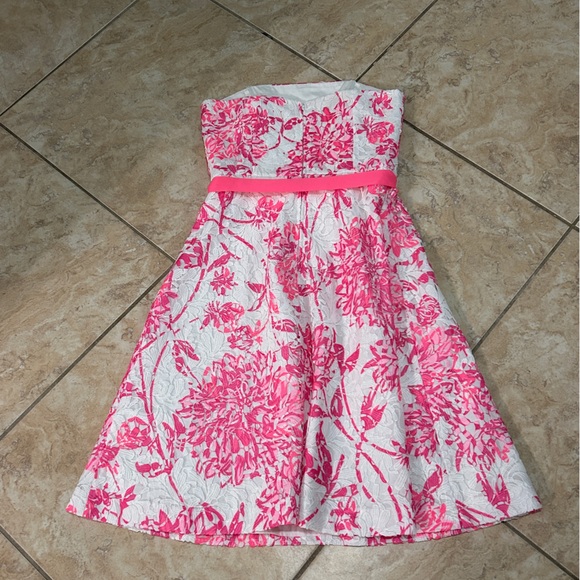 Lilly Pulitzer Sienna Strapless Dress Resort White Caliente Size 6 - Picture 8 of 10